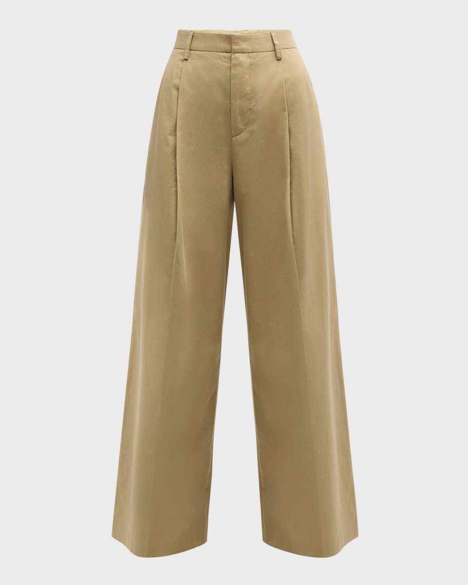 Pleated Wide-Leg Pants